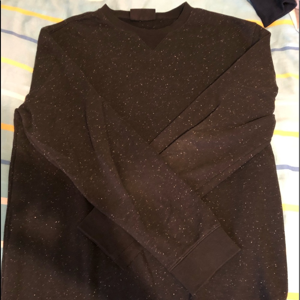 Salt and pepper crew neck sweat shirt